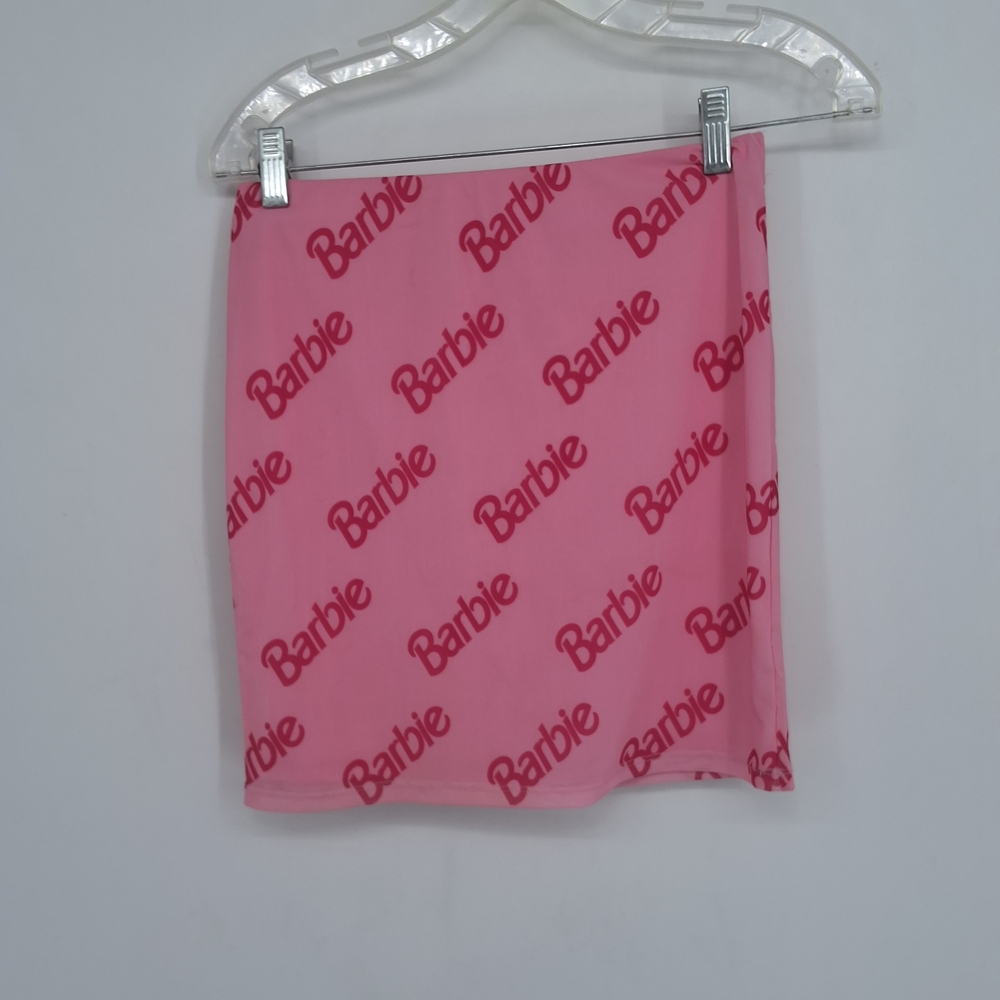 Forever 21 Pink Barbie Print Mini Skirt